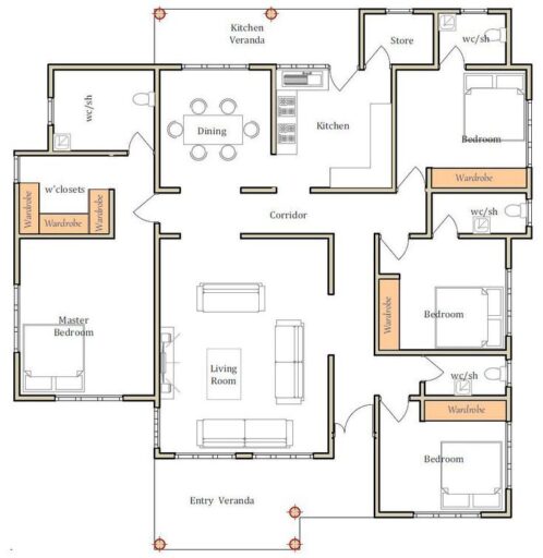 house design drawing naksha