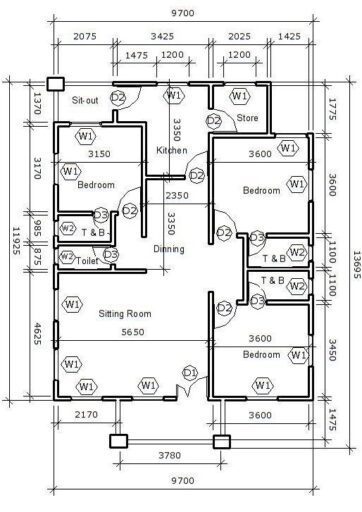 house design drawing naksha